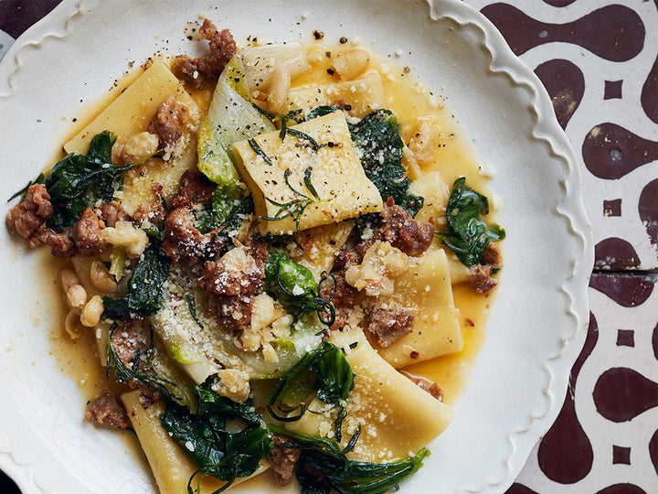 Sausage, Greens, and Beans Pasta