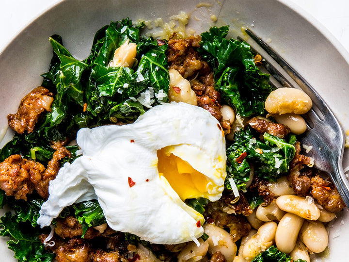 Easy Sausage White Bean Kale Dinner