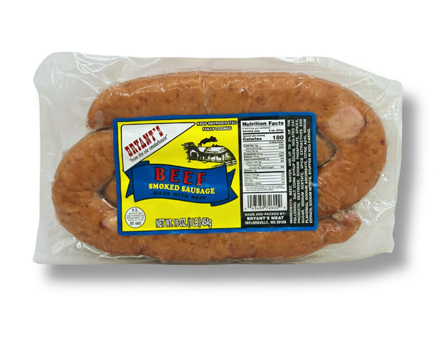 Bryant's Premium Beef Smoked Sausage 6-Pack