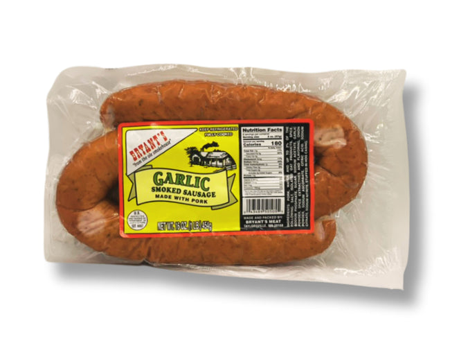 Bryant's Premium Garlic Smoked Sausage 6-Pack