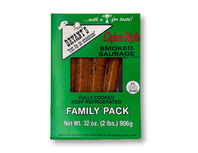 Bryant's Cajun Smoked Sausage Family Pack