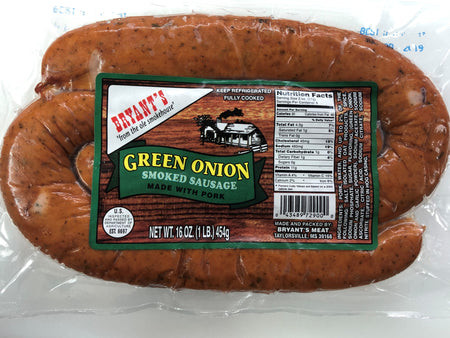 Bryant's Premium Green Onion Smoked Sausage 6-Pack
